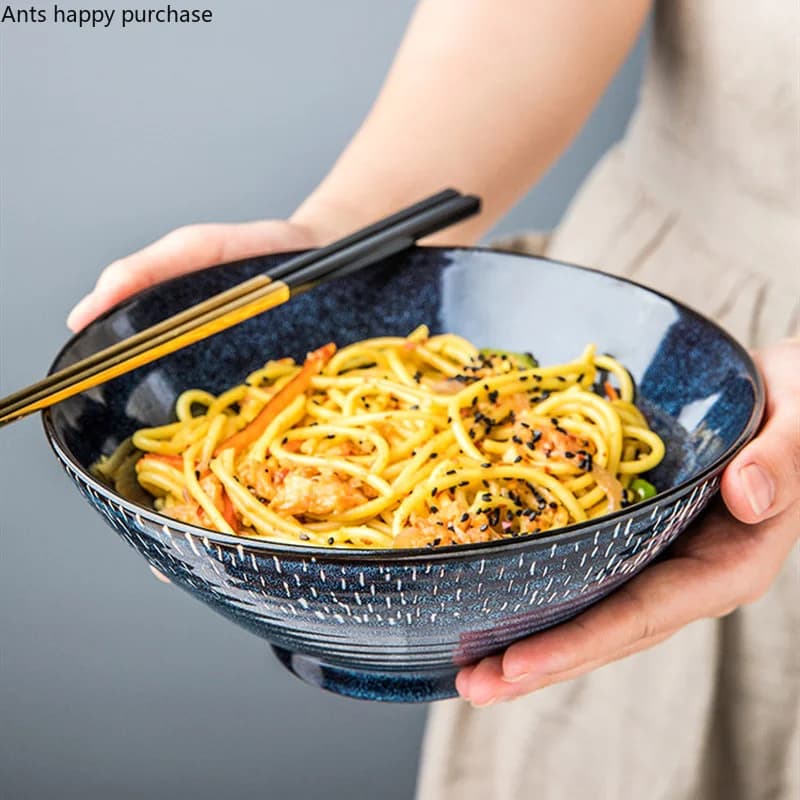 Large Blue Ceramic Bowl