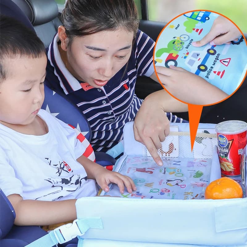 Car Seat Travel Tray Organizer