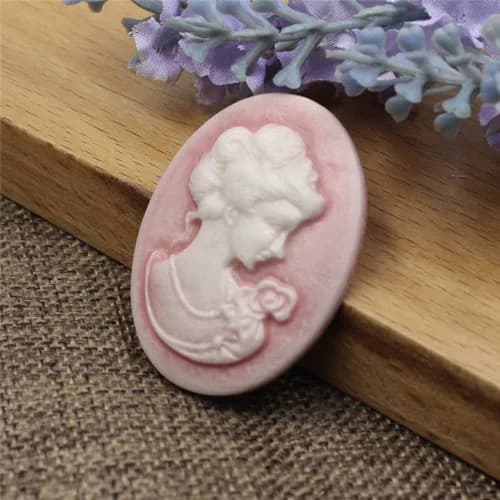 Flatback Resin Beauty Cameo Cabochons 29x39mm