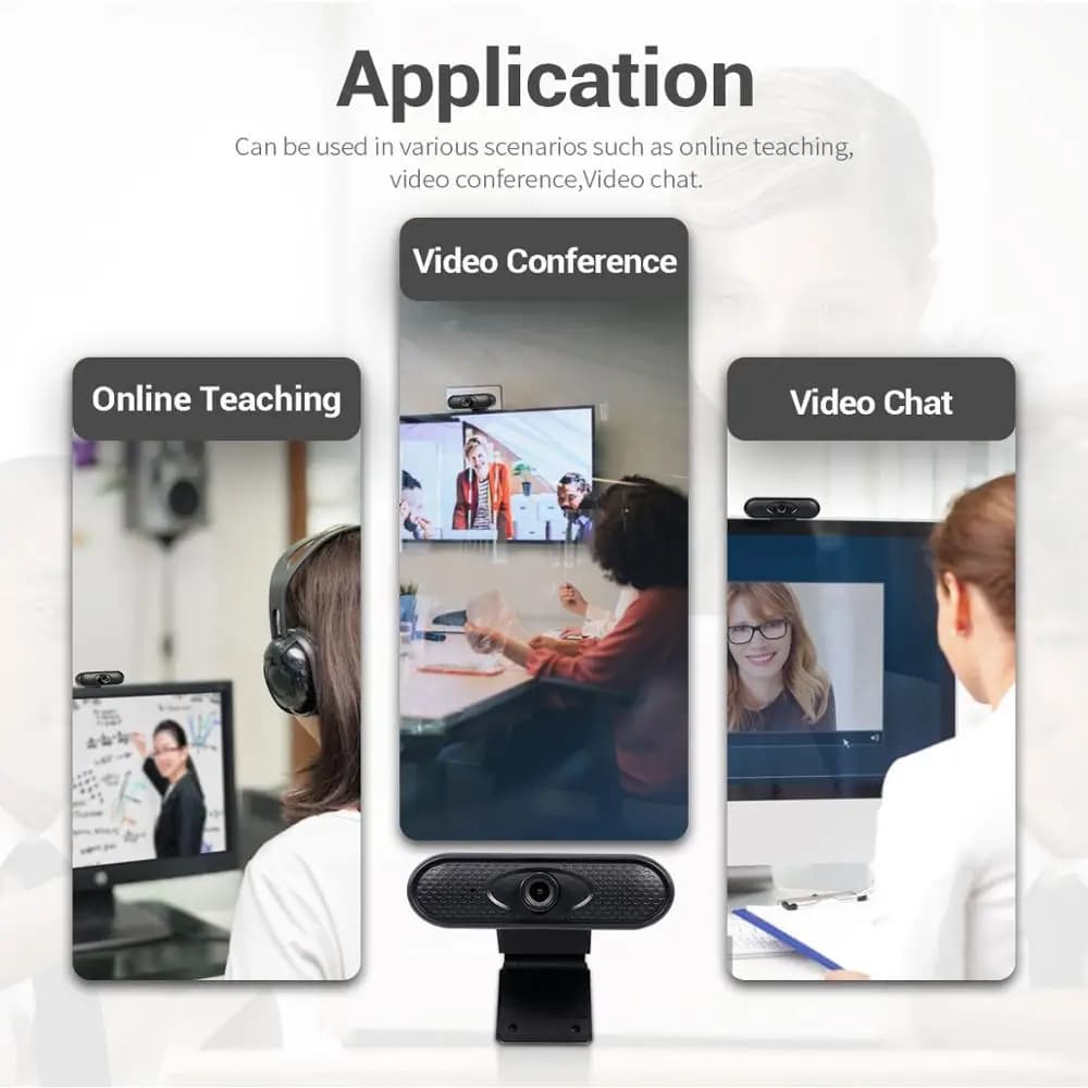 2MP 1080P Webcam Computer PC Web Camera with Microphone Cameras for Teaching Live Broadcast Video Calling Conference Work