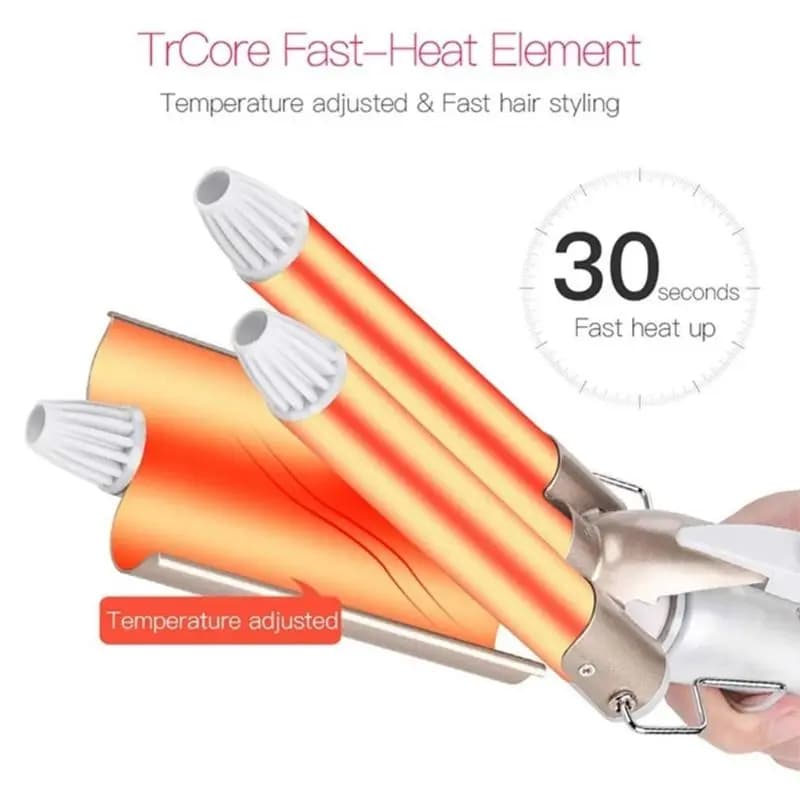 Triple Barrel Ceramic Curling Iron