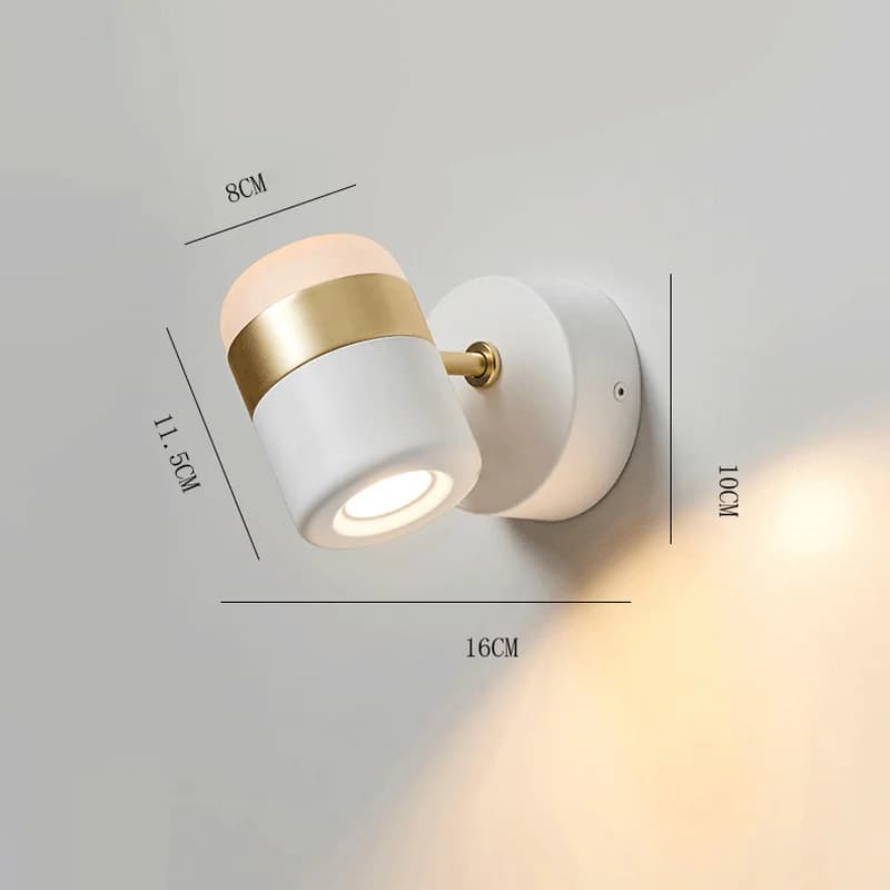 LED Rotating Wall Lamp Modern Metal Bracket Light