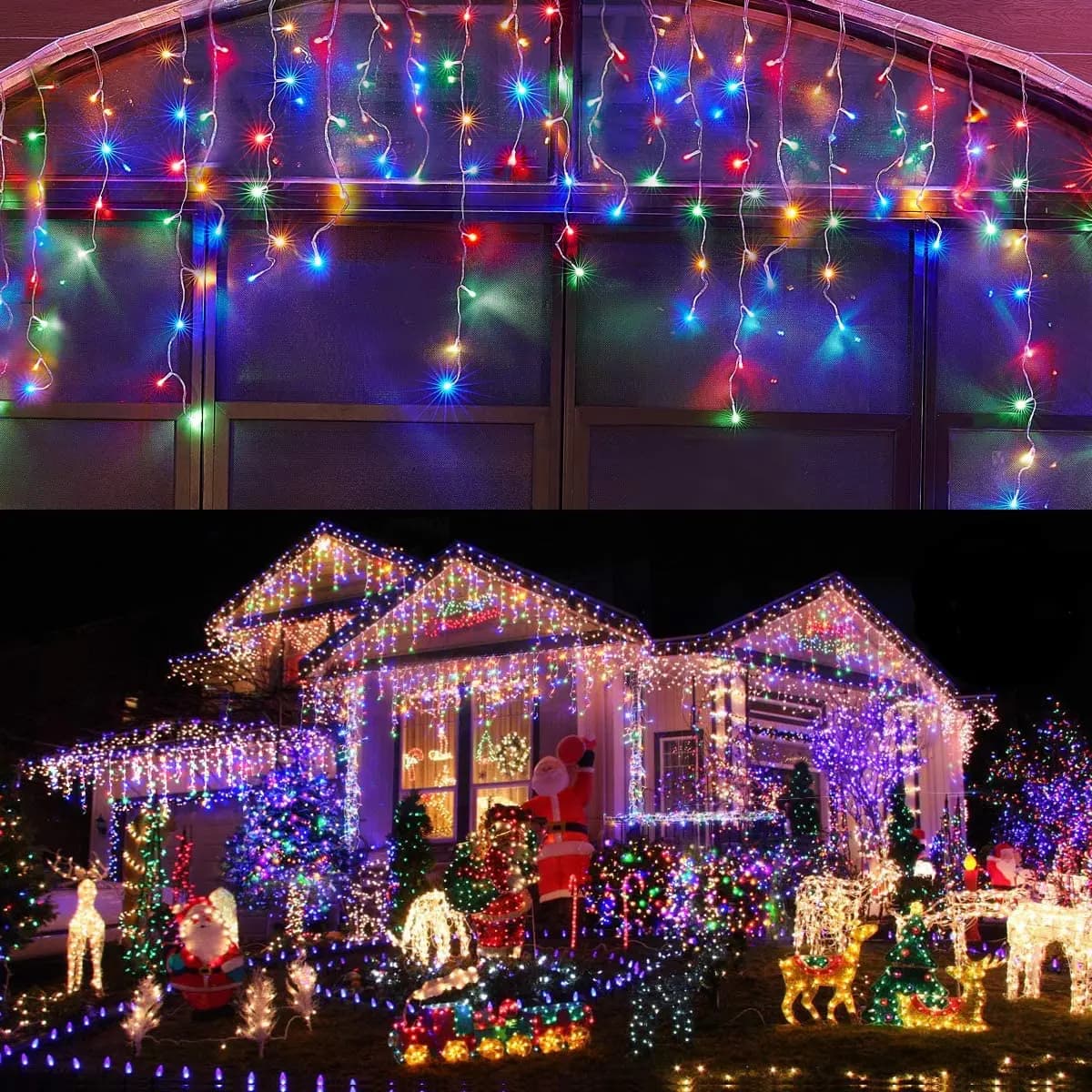 LED Icicle Curtain Lights
