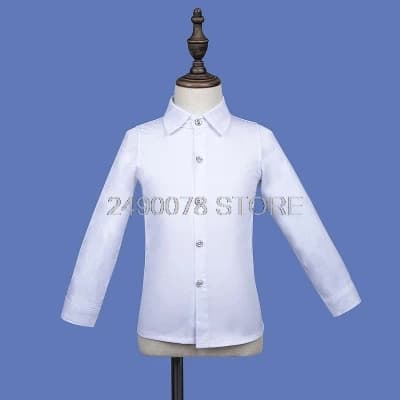Boys White Long-Sleeve Dress Shirt