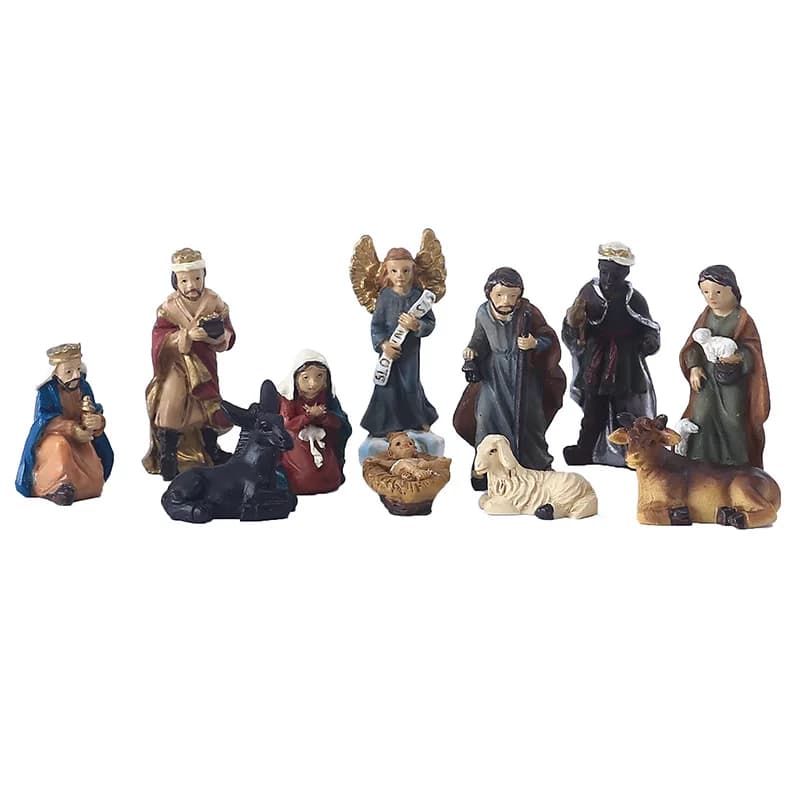 Mini Nativity Manger Set Religious Ornaments
