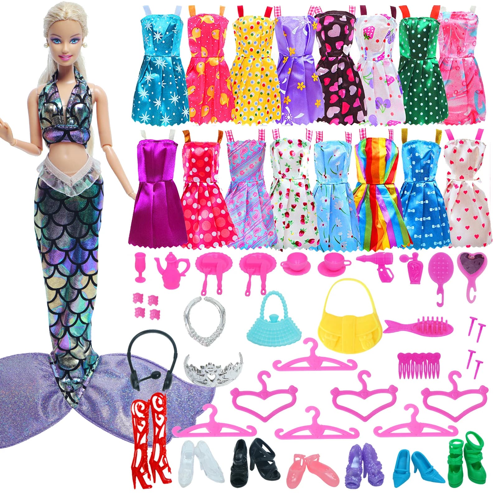 Doll Accessories Bundle 53 Piece Set