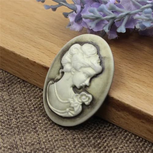 Flatback Resin Beauty Cameo Cabochons 29x39mm