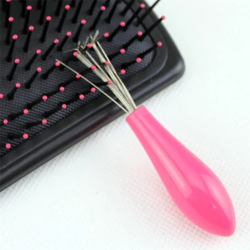 New Mini Hair Brush Combs Cleaner Embedded Tool Plastic Cleaning Remover Handle Tangle Hair Brush Hair Care Salon Styling Tools