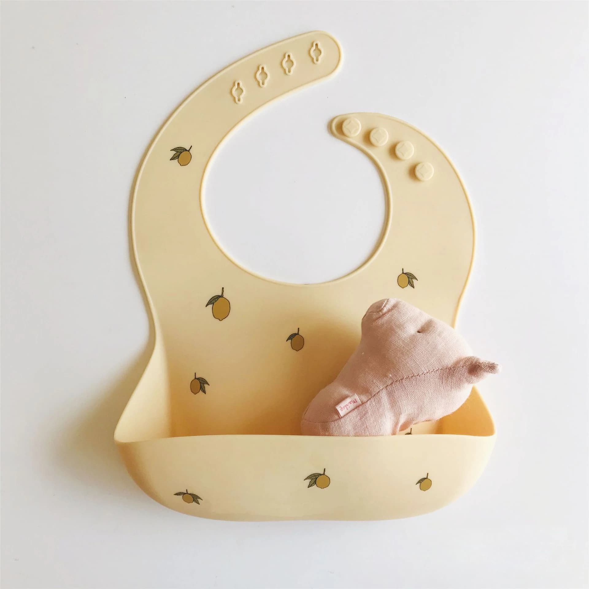 Baby Silicone Waterproof Bibs Lemon Cherry