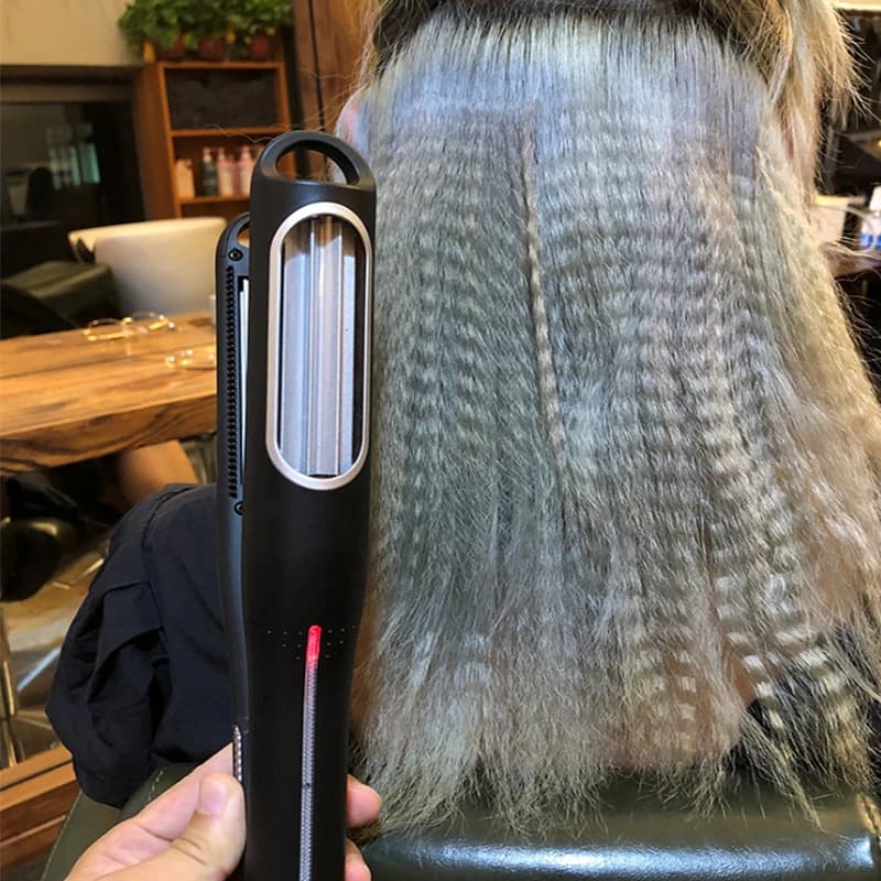 Ceramic Crimper Curling Iron with Wave Plates