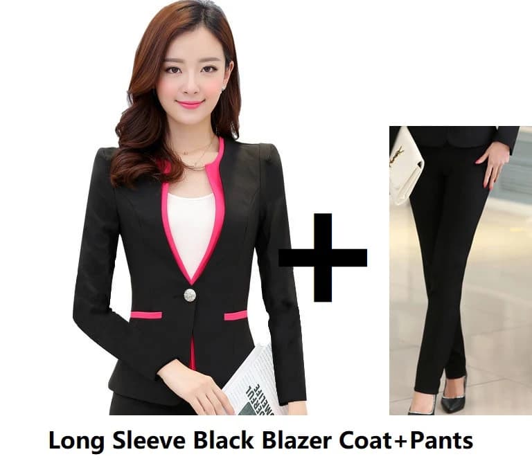 Women's Two-Piece Formal Blazer Suit Set