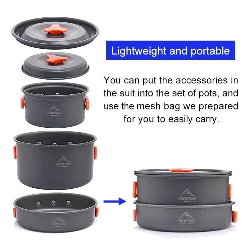 Camping Cookware and Tableware Set