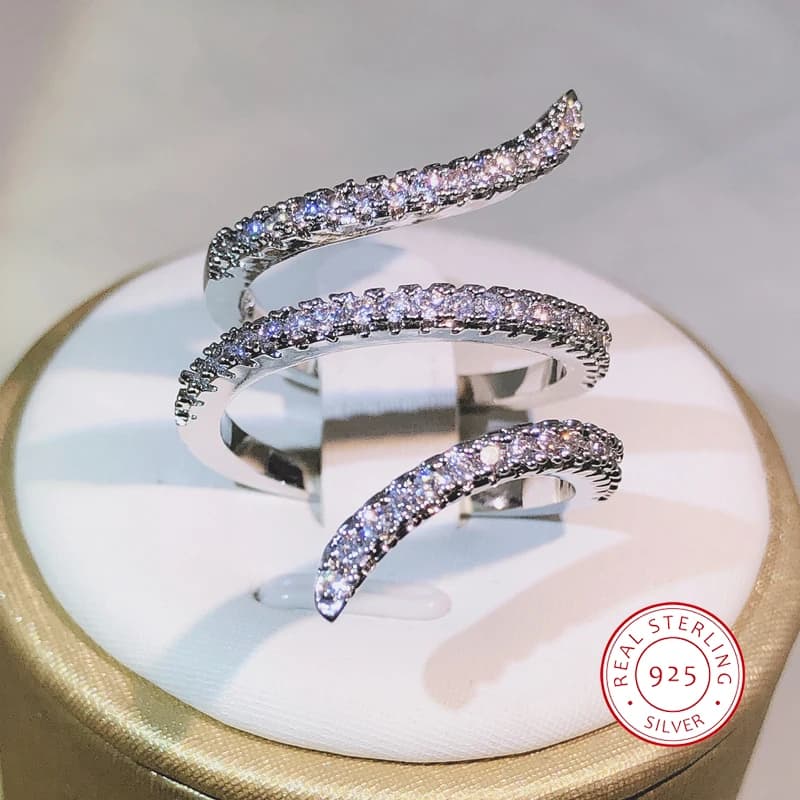 Layered Sterling Silver Statement Ring
