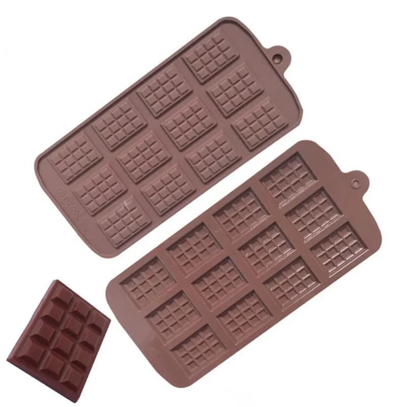 Silicone Mold 12 Chocolate Molds Fondant Patisserie Candy Bar Mould Cake mode Decoration Candy Sugarcraft Baking Accessories