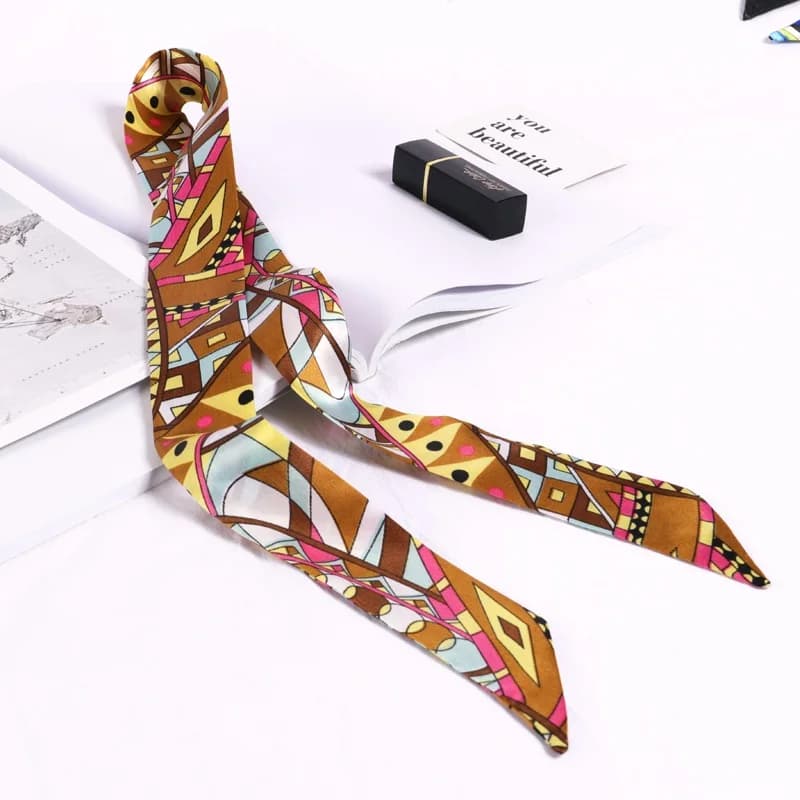 Printed Floral Skinny Scarf