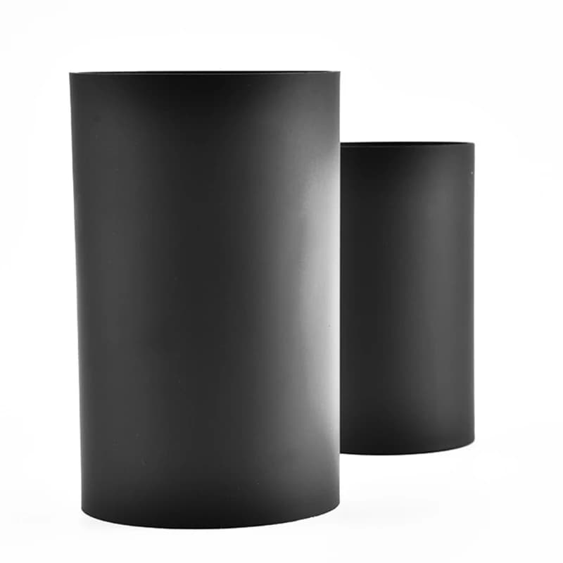 Black Plastic Utensil Holder Cylinder