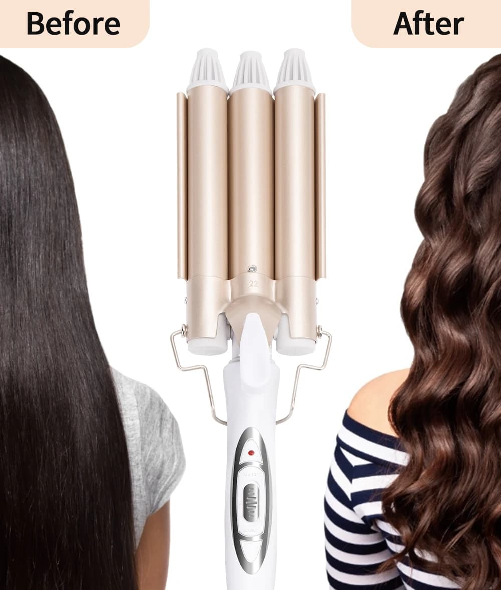 Triple Barrel Ceramic Curling Iron