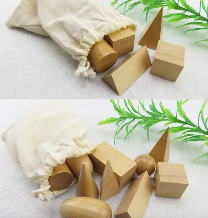 Wooden Geometry Shape Stacking Blocks