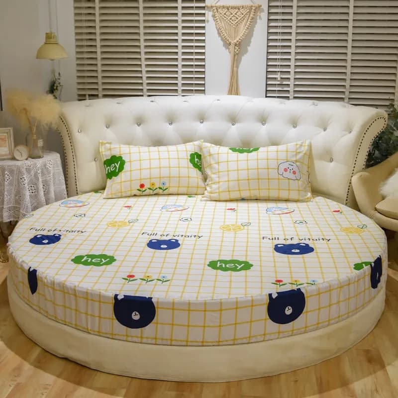 Round Cotton Fitted Sheet