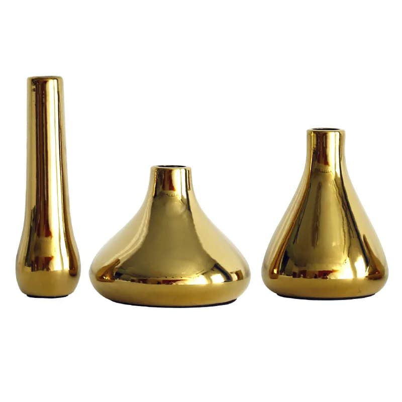 Ceramic Vase For Dried Flowers Gold