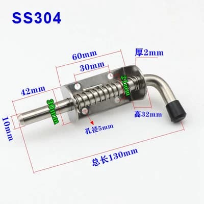 Stainless Steel Heavy Spring Door Bolt
