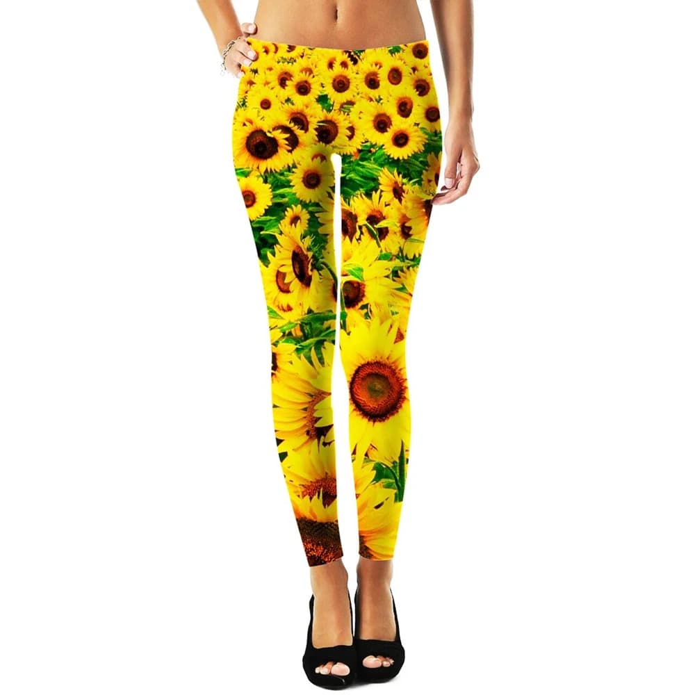 Digital Print Botanical Leggings