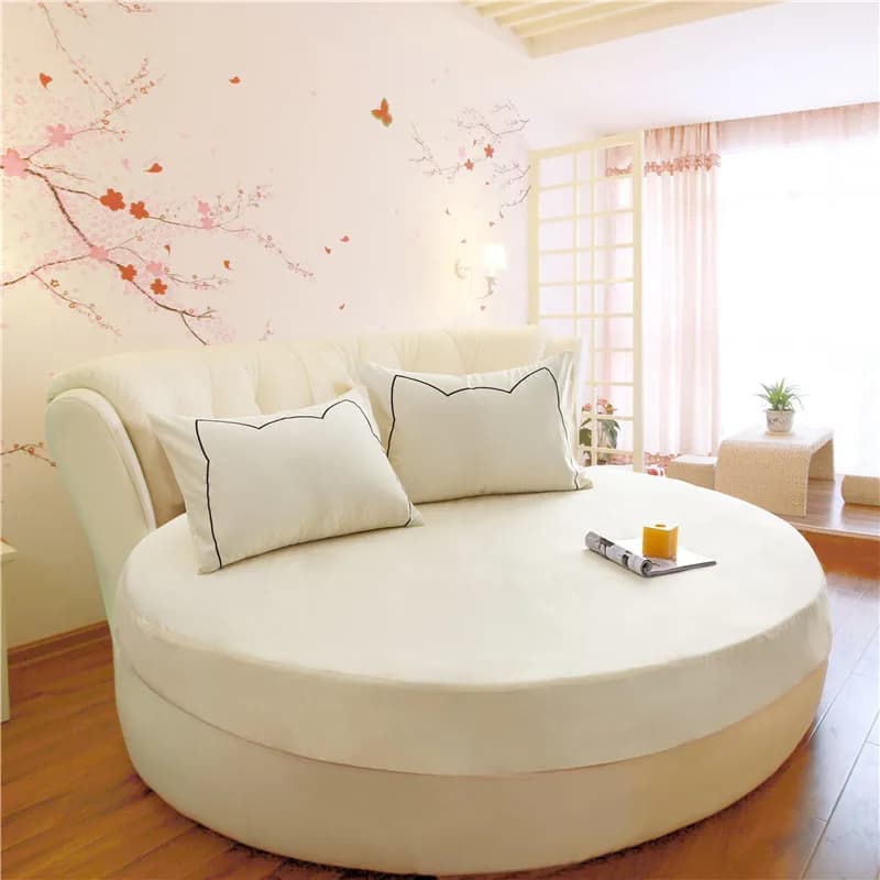Round Cotton Fitted Sheet