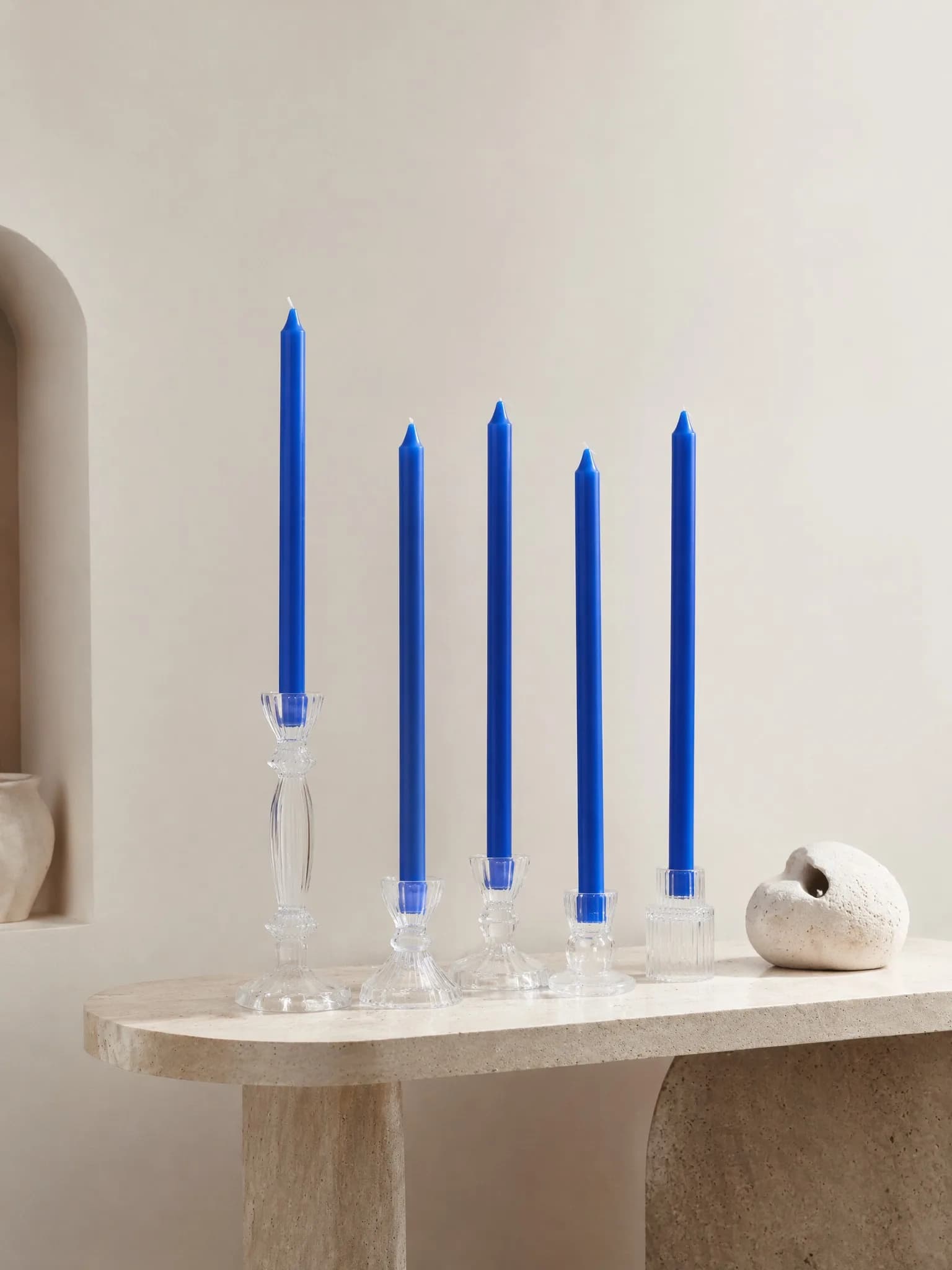 Blue Soy Wax Scented Candle Set
