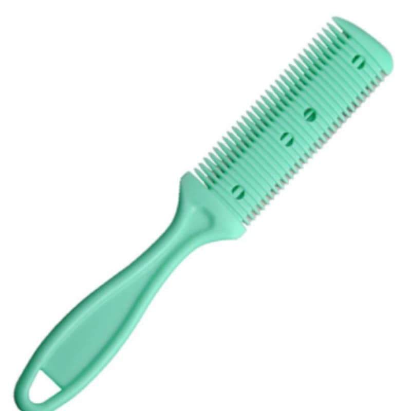 Hair Cutting Comb Hair Brushes with Razor Blades Barber Scissors Hair Salon Thinning Hairdressing DIY Styling Tools Black Handle