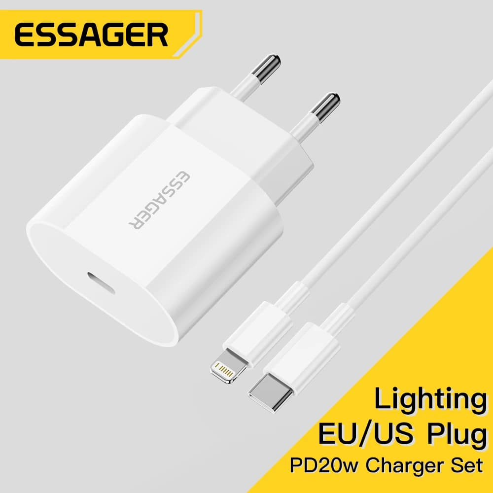 20W USB-C Fast Charger with Lightning Cable