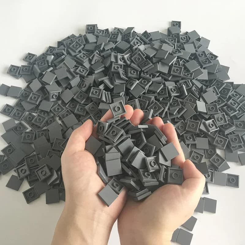 Building Block Flat Tiles 2×2 100 Pcs