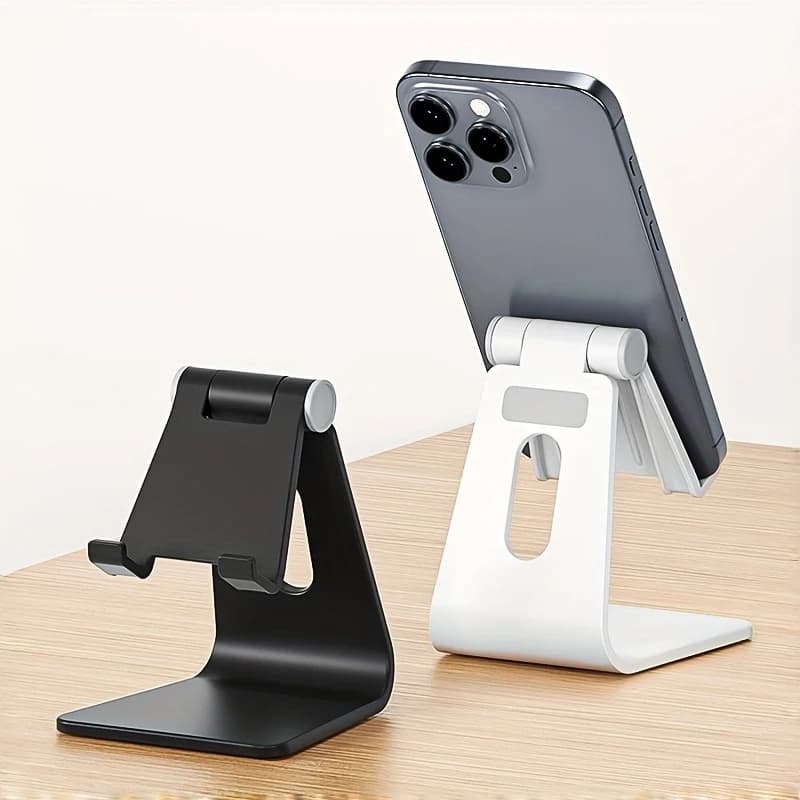 1PC Adjustable Phone Stand - Durable PP material, adjustable angle, compatible with all phones - Hands-free