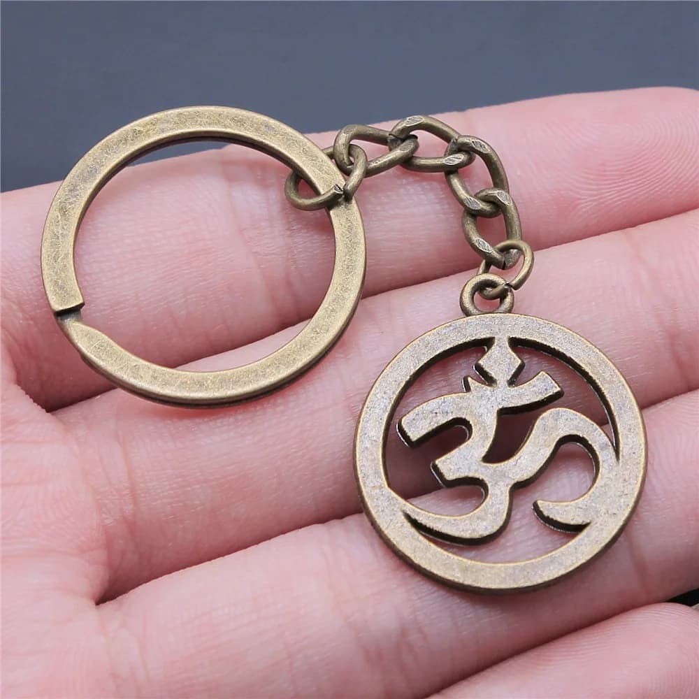 Om Symbol Yoga Keychain Pendant