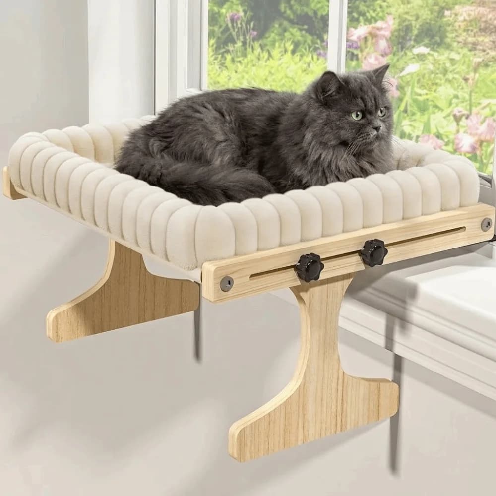 Adjustable Wooden Cat Window Perch