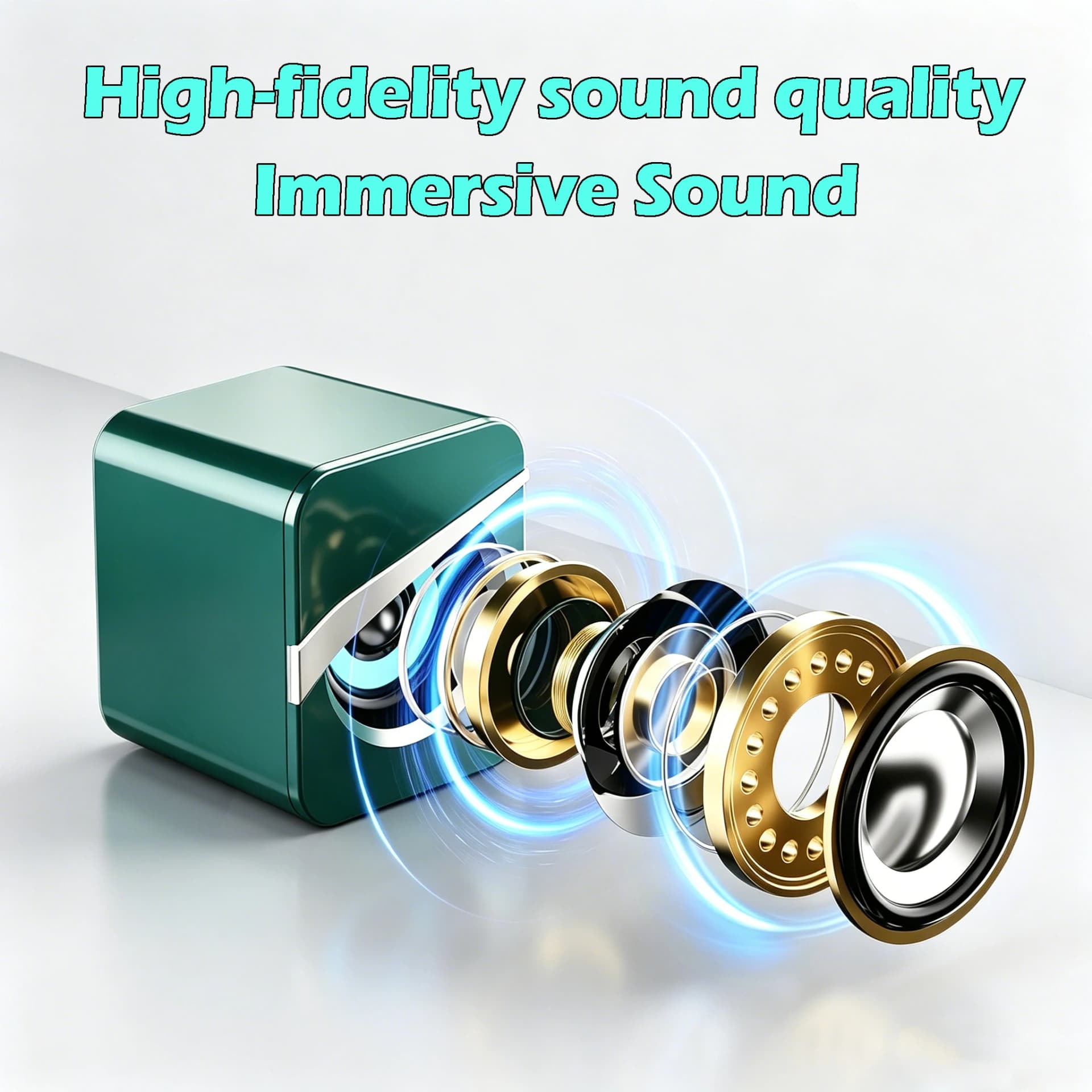 Mini Desktop Speakers with USB Power and LED Effects