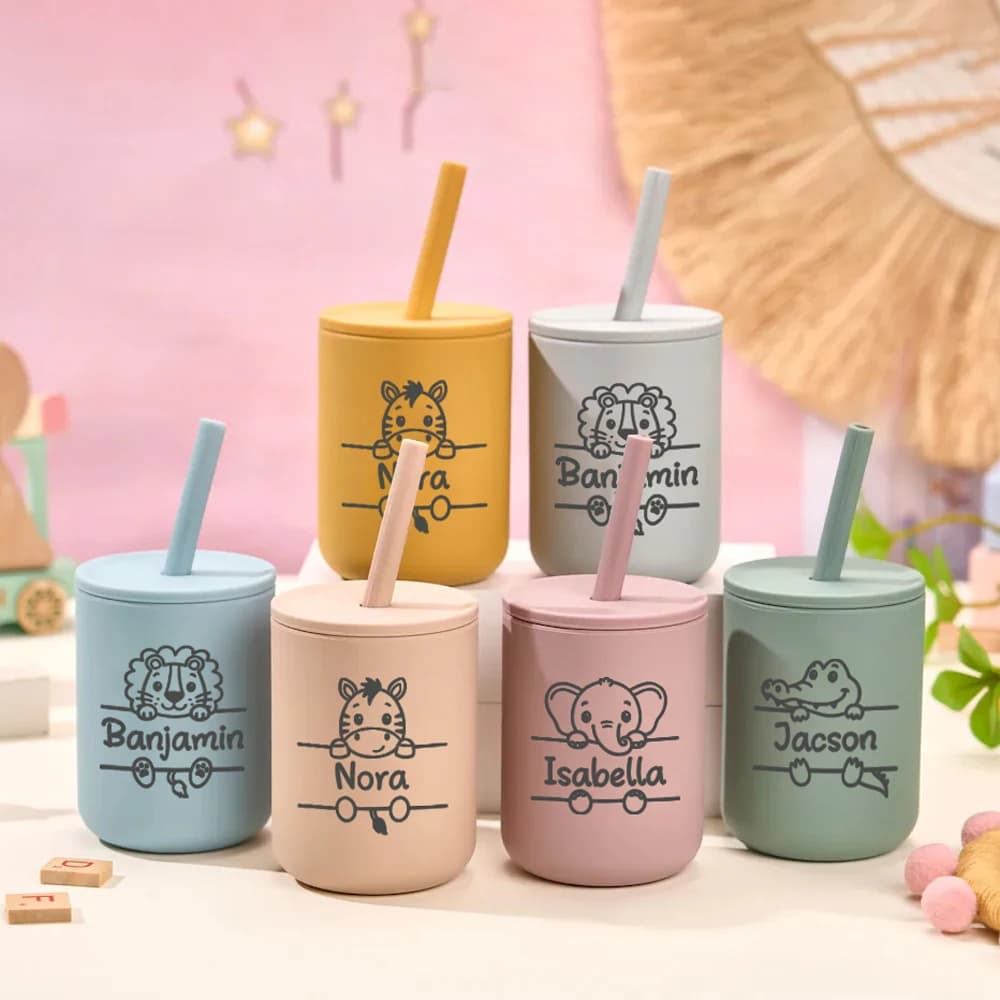 Personalized Silicone Sippy Cup for Toddlers