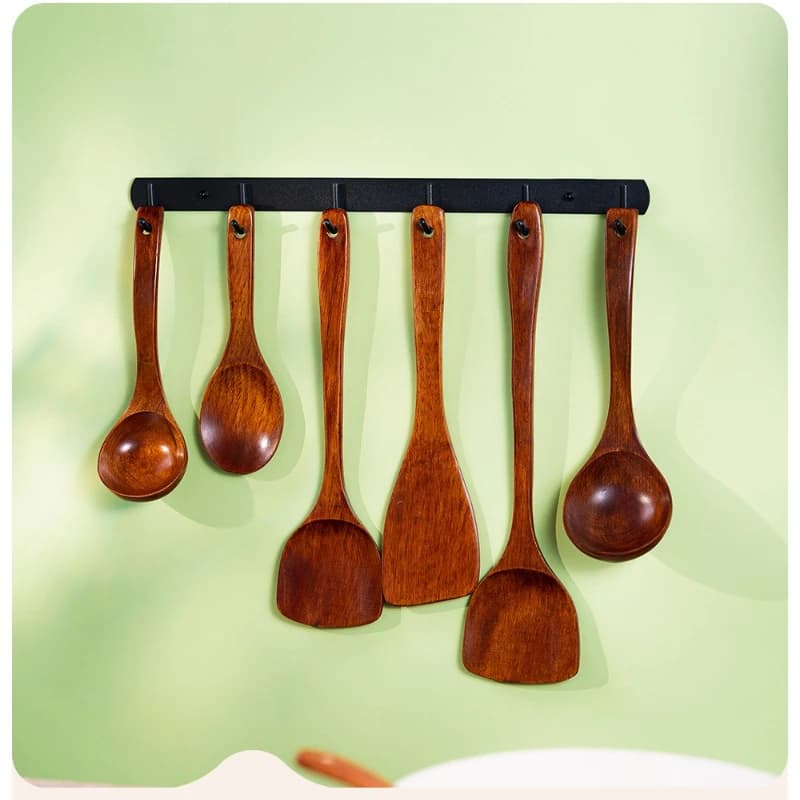 Wooden Spatula and Ladle Utensil Set