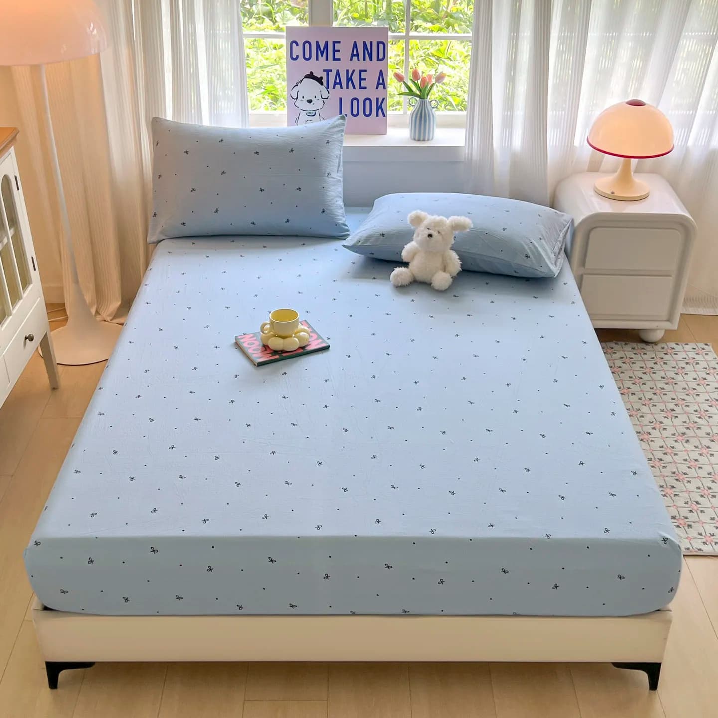 Double Bed Fitted Sheet Set with Pillowcases