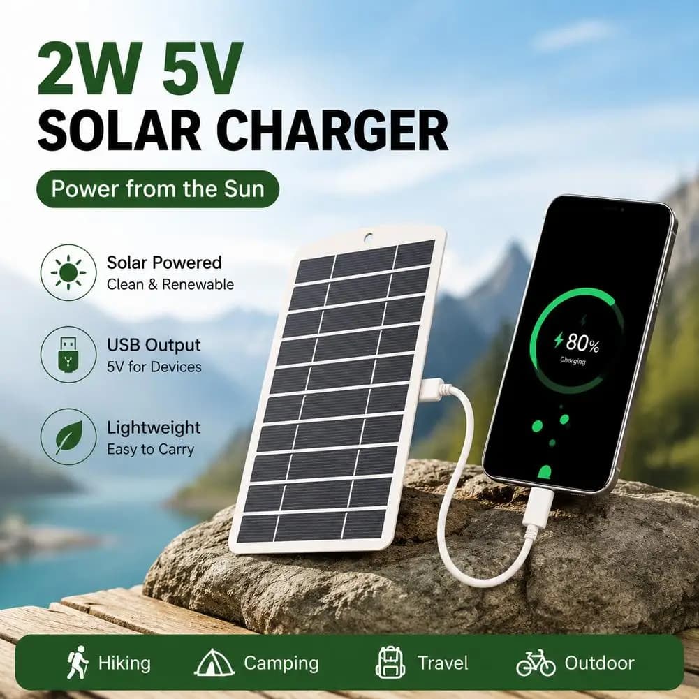 Portable Solar Panel USB Charger