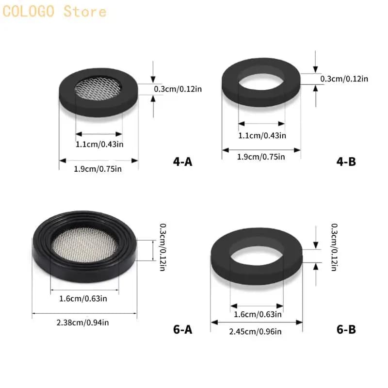 Rubber Pipe Joint Washer Pack, 100 Pieces
