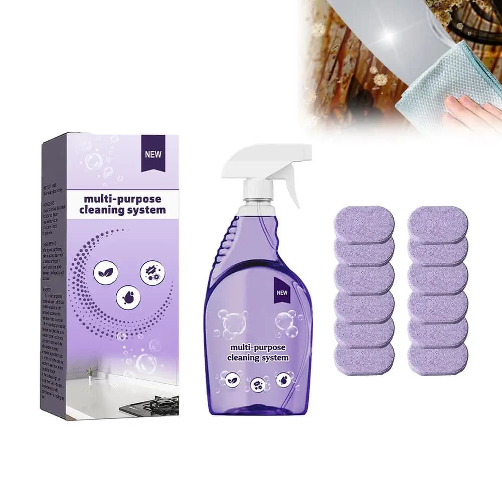 All-Purpose Cleaning Tablet System with Spray Bottle