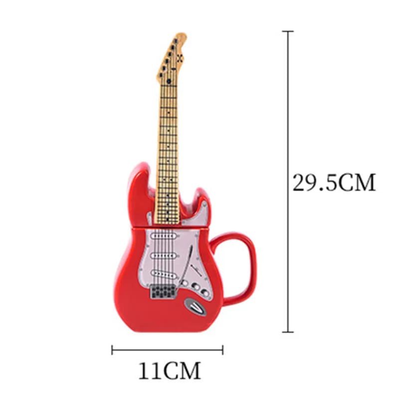 Creative Guitar Shaped Mug Coffee Shop Decorative Milk Coffee Cup Ceramic Water Cup Modern Style Home Juice Tea Cup Drink Gifts
