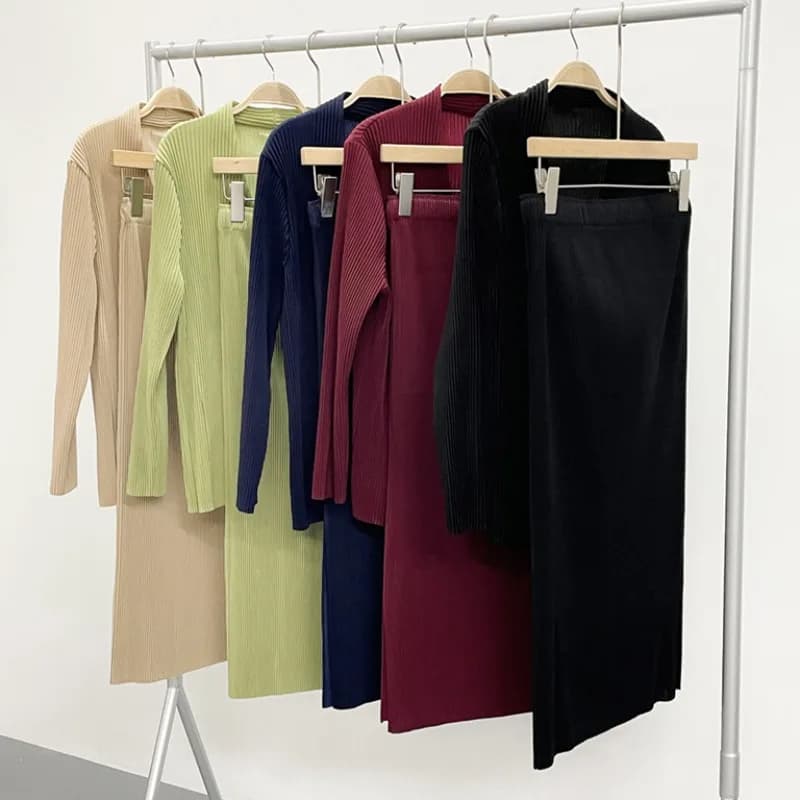 Pleated Long Sleeve Blazer Cardigan