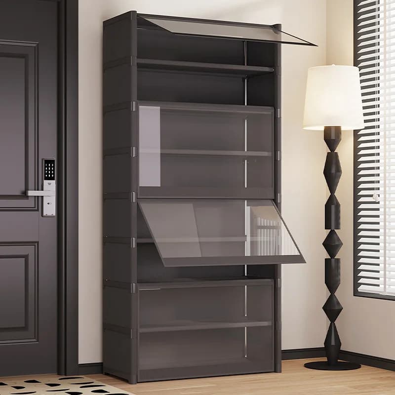 Transparent Large Shoe Rack with Dust Cover