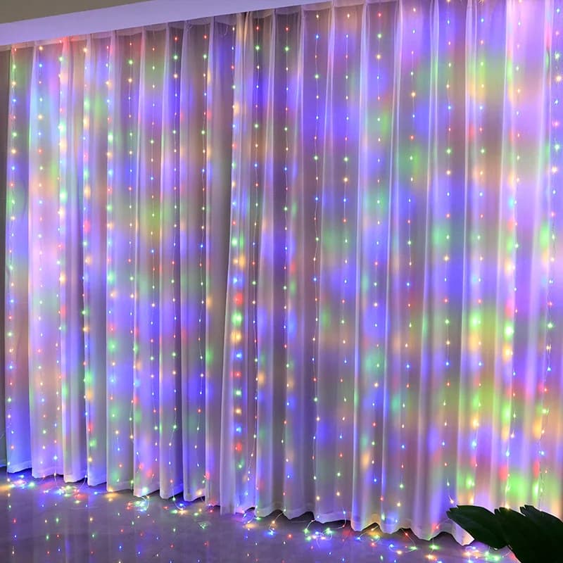 LED Fairy String Curtain Lights with Remote Control