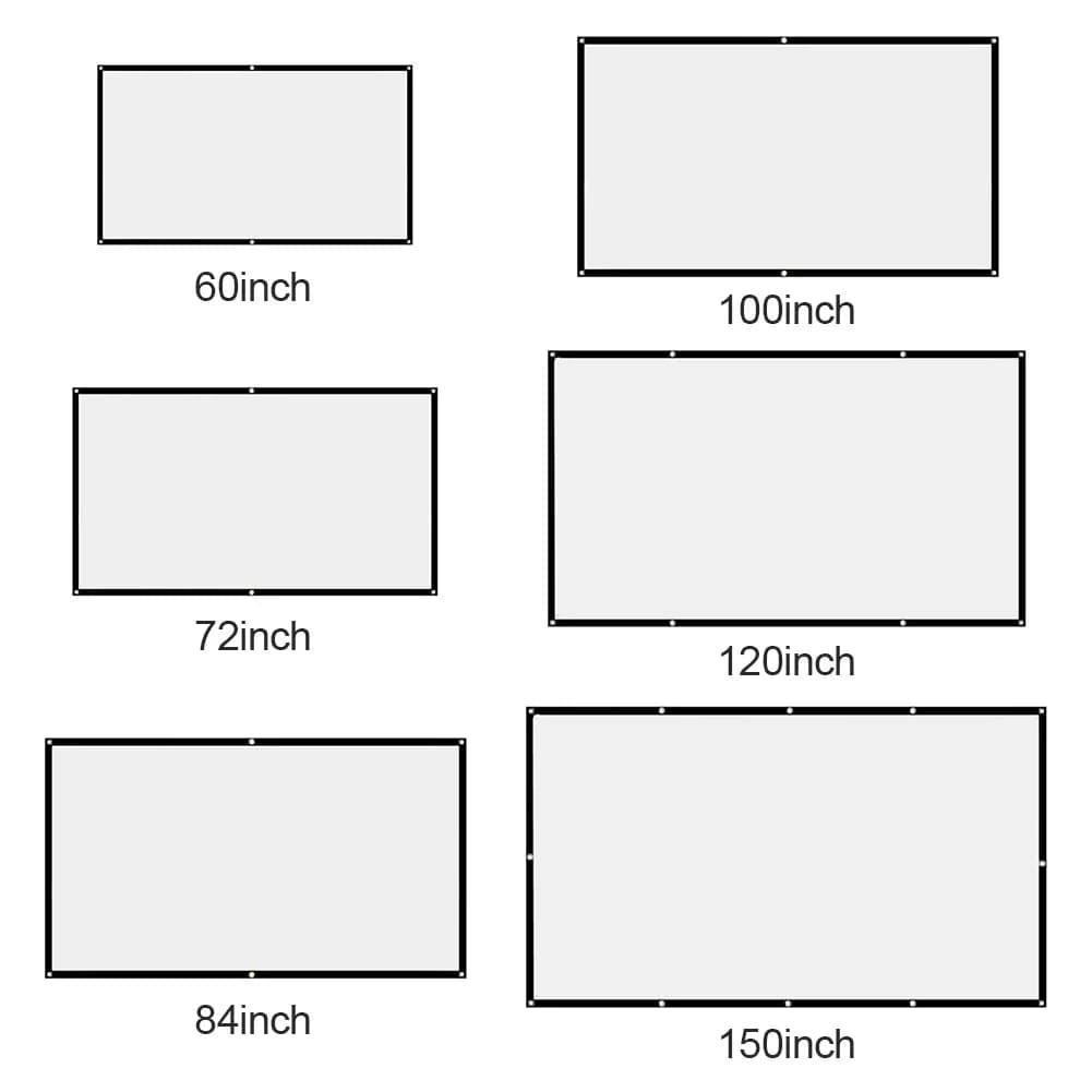 Projector Screen Fabric 60-150 Inch