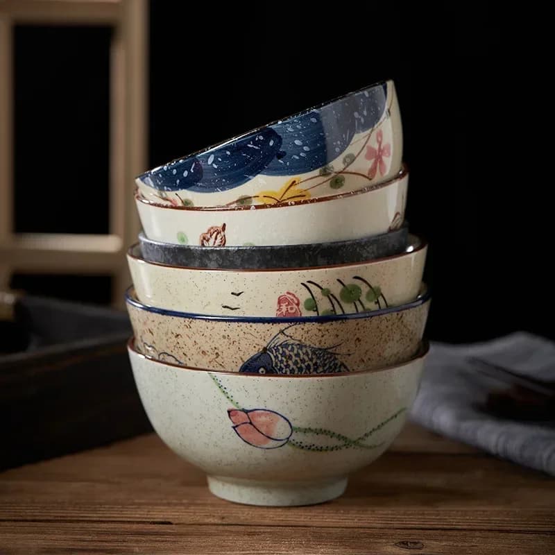 Japanese Ceramic Rice Bowl