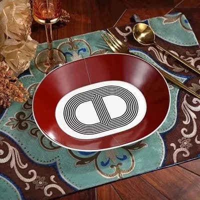 Ceramic Bone China Oval Condiment Plate Set