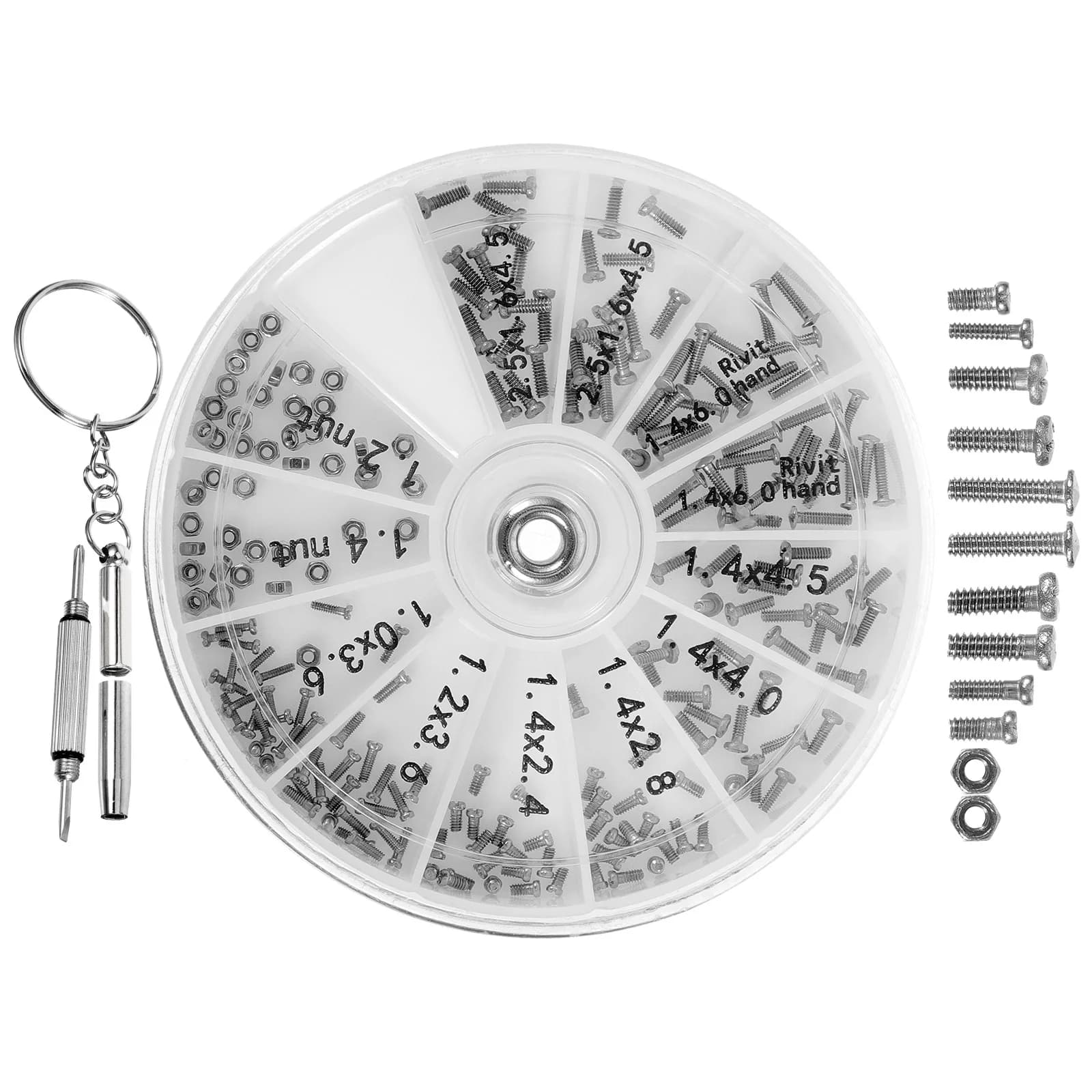 Eyeglass Repair Kit With Screws And Screwdriver
