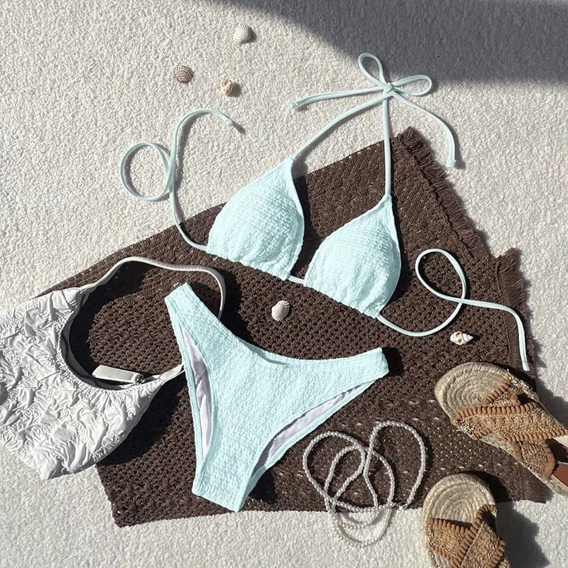 Women's Bandeau Triangle Bikini Swimsuit Set
